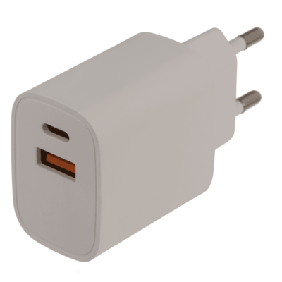 Adaptador de carga rápida - USB A + USB C