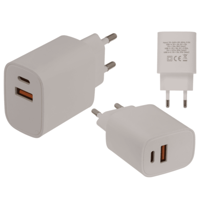 Adaptateur de charge rapide - USB A + USB C