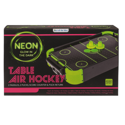 Air hockey de table, fluorescent dans le noir,