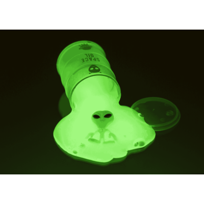 Alien slime with Alien figurine, Glow in the Dark,