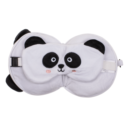 Almohada de viaje de felpa con antifaz, Panda,