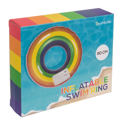 Anillo de natación hinchable, arco iris,