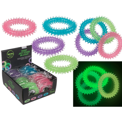 Antistress-Armband, Spiky, Glow in the Dark,