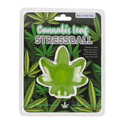 Antistress-Ball, Cannabis-Blatt, ca. 7,5 x 7 cm,