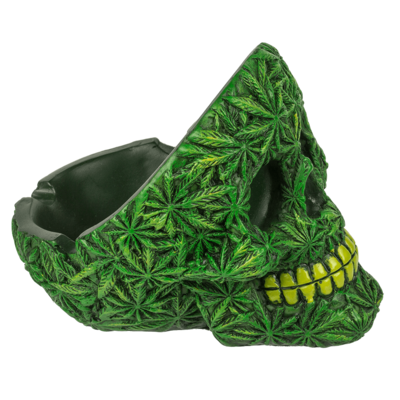 Aschenbecher, Cannabis Skull, ca.11 cm,