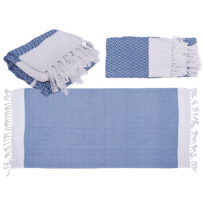 Asciugamano Fouta Hamam Premium blu/bianco