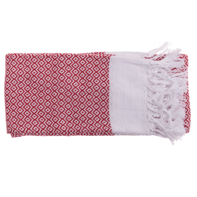 Asciugamano Fouta HamamPremium rosso/bianco
