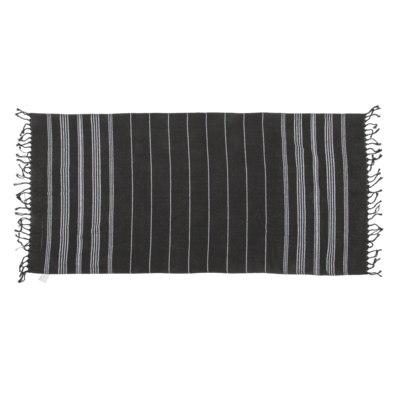 Asciugamano fouta hammam bianco/nero (per sauna