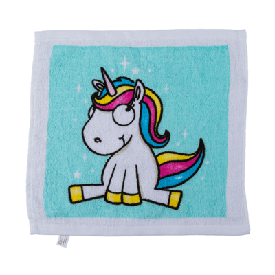 Asciugamano magico in cotone, Comic Unicorno,