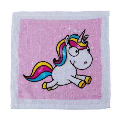 Asciugamano magico in cotone, Comic Unicorno,