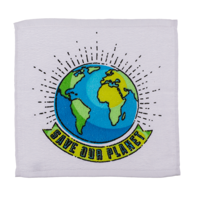 Asciugamano magico in cotone, Save the Planet,