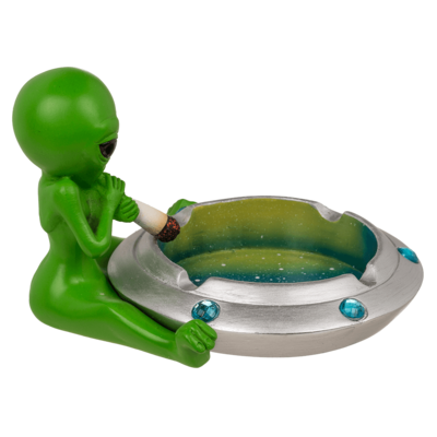 Ashtray, Alien with joint, approx. 16,4 x 15 cm,