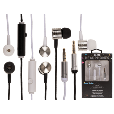 Auriculares IN EAR con micrófono y cable ca.1,