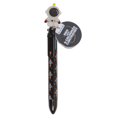 Ball Pen with 6 coloured cartridges, Space,