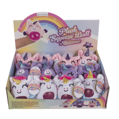 Balle squeeze en peluche, Licorne,