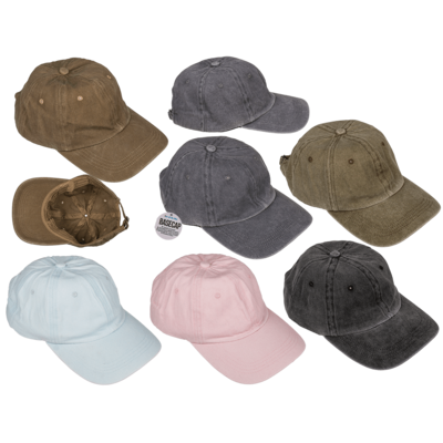 Basecap, Washed Look, 6-farbig sortiert,