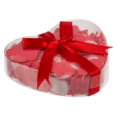 Bath confetti, Hearts, ca. 20 g in PVC gift box,