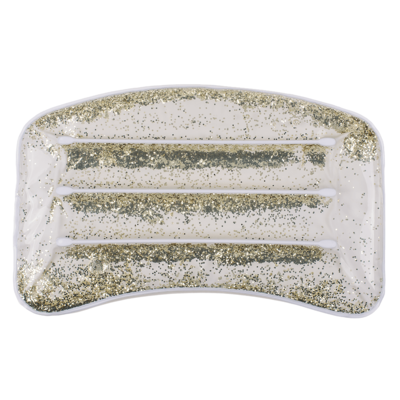 Bath pillow with glitter, Silver,
