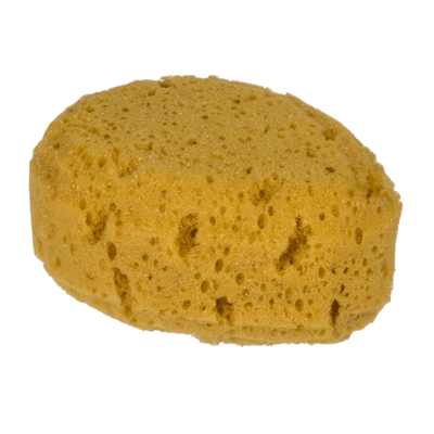 Bath sponge, in net for hanging,