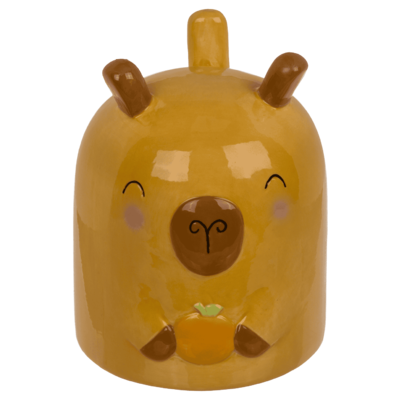 Becher, Capybara, verkehrt herum, 12 x 14 cm,