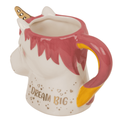 Becher, Einhorn, Dream Big, 15 x 11 cm,