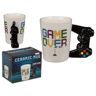 Becher, Game Over mit Controller-Griff,