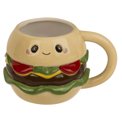 Becher, Kawaii Burger, aus Dolomit,