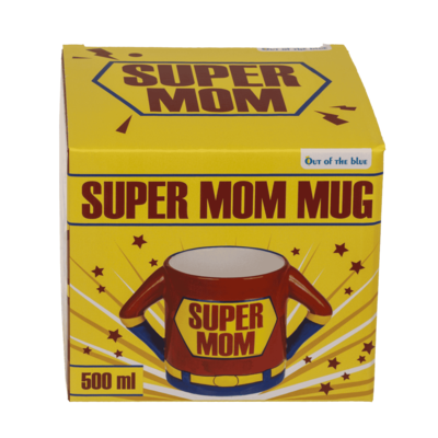 Becher, Super Mom, aus Steingut,