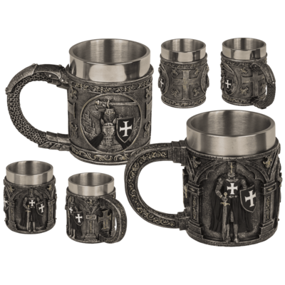 Beer mug, Knight, with stainless steel insert,