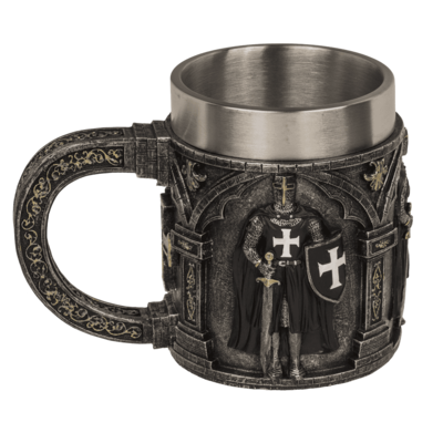 Beer mug, Knight, with stainless steel insert,