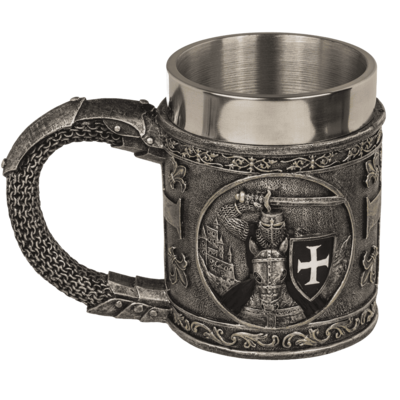 Beer mug, Knight, with stainless steel insert,