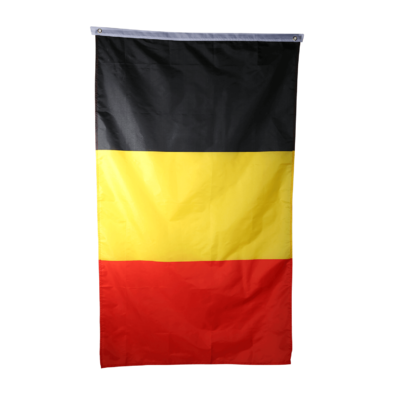 Belgium flag with metal rings,