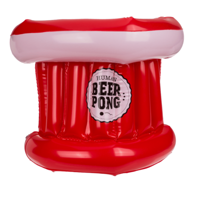 Bière Ping Pong gonflable avec 2 chapeaux et balle