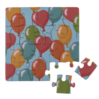 Biglietto regalo quadrato, puzzle