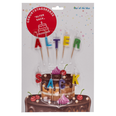 Birthday candle "Alter Sack"/"Alte Schachtel",