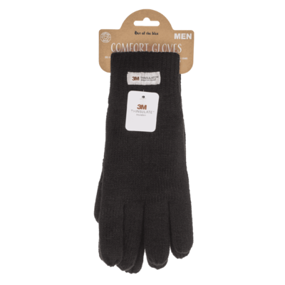 Black colored mens gloves with 3M inner lining,