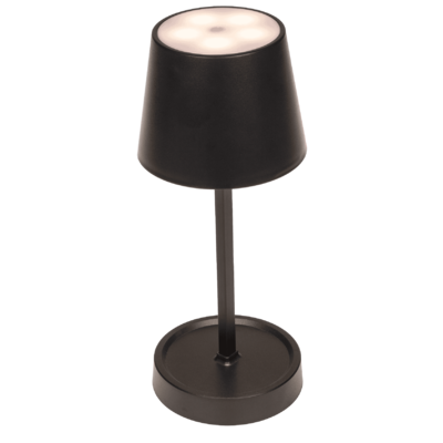 Black colored table lamp with LED,