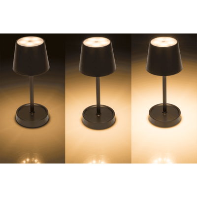 Black colored table lamp with LED,