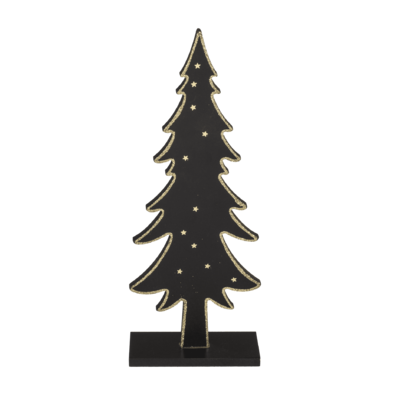 Black colored wooden tree with gold colored