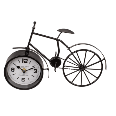 Black metal Bicycle with clock,