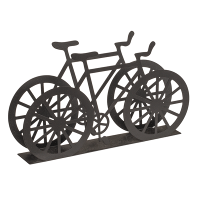Black metal tissue holder, bicycle, ca. 19 x 3 x