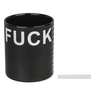 Black Mug, Fxxx, ca. 12,5 x 11 cm,