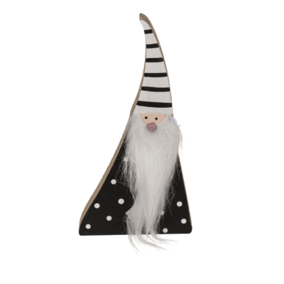 Black/White wooden christmas gnome,