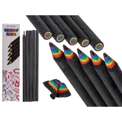 Bleistift, Rainbow, 5er Set in Geschenkkarton