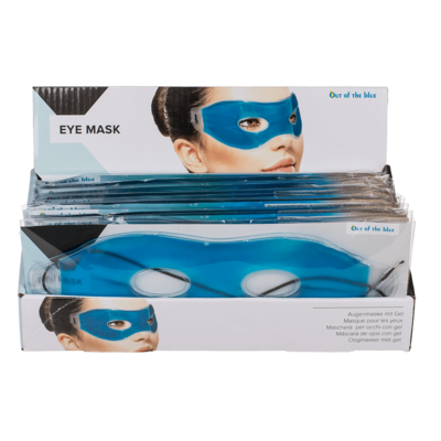 Blue eye mask with gel, ca. 24 cm,