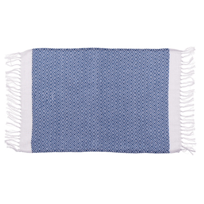 Blue/white coloured premium fouta towel