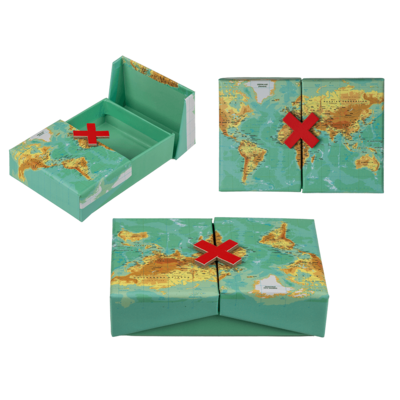 Boîte à surprises bleue, Carte mondiale,