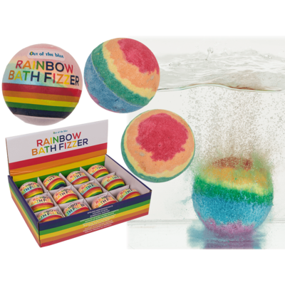 Bola de baño burbujeante, arco iris,