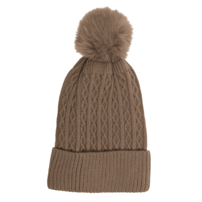 Bonnet d'hiver pour femmes avec pompon en