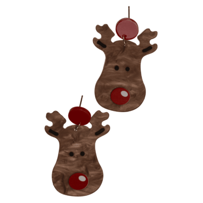 Boucles d'oreilles, Funny X-Mas, en acrylique,